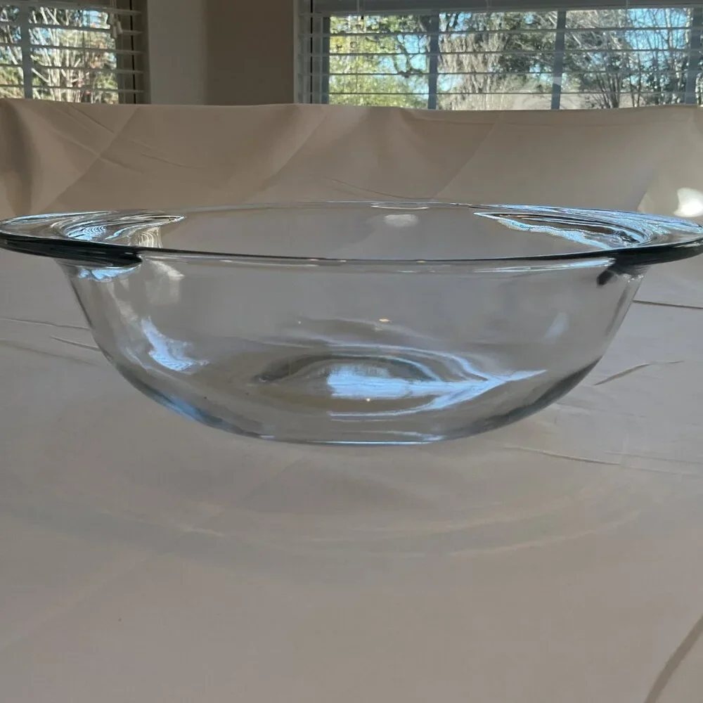 Anchor Hocking 2qt Clear Glass Casserole Dish Round Ovenware Vintage Cottagecore